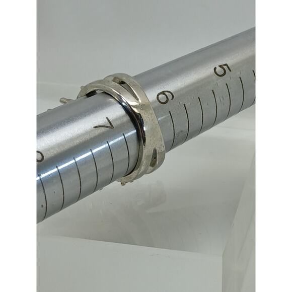 Vintage Ring Size 6.5 Silver Tone White Gold GP Sim Diamond CZ Cluster Cocktail - Picture 5 of 10